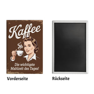 Frau mit Kaffeetasse - Die wichtigste Mahlzeit - Souvenir Souvenir Magnet