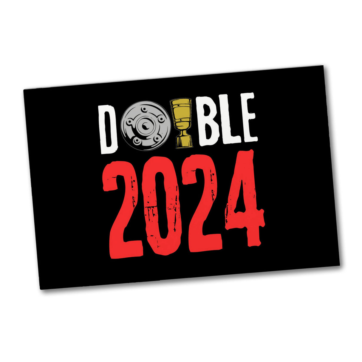 Leverkusen Double-Sieger Souvenir Magnet eckig mit Spruch Double 2024