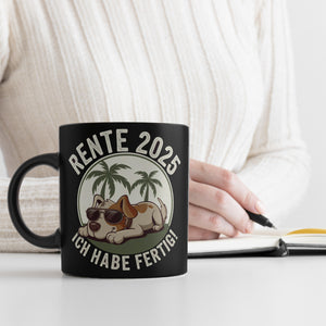 Hund mit Sonnenbrille - Rente 2025 Tasse