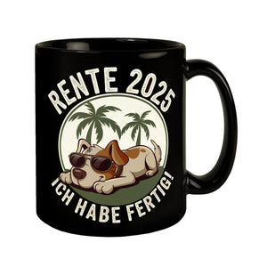 Hund mit Sonnenbrille - Rente 2025 Tasse