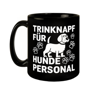 Trinknapf für Hundepersonal Tasse mit Hund und Pfotenabdrücken