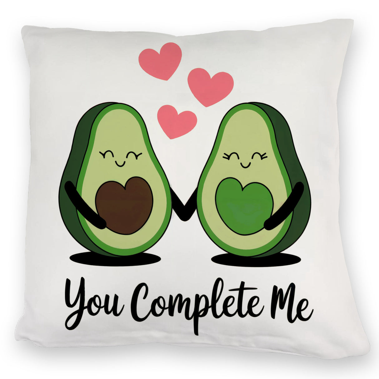 Avocado-Paar Kissen mit Spruch You Complete Me