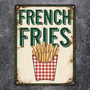 French Fries Metallschild in 15x20 cm mit Pommes frites