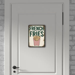 French Fries Metallschild in 15x20 cm mit Pommes frites