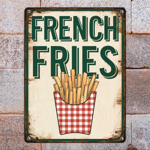 French Fries Metallschild in 15x20 cm mit Pommes frites