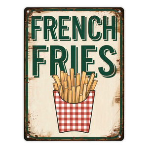 French Fries Metallschild in 15x20 cm mit Pommes frites