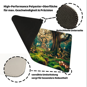 Verzauberter Mystischer Wald Schreibtischunterlage 69x31cm XXL Mauspad - Magische Atmosphäre für Ihr Büro