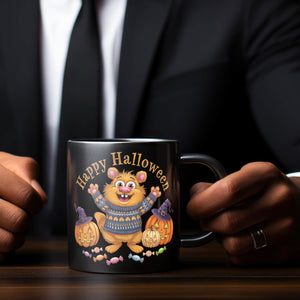 Happy Halloween Bär mit Pullover Tasse