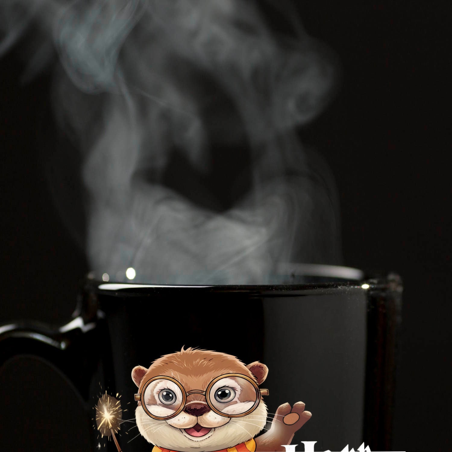 Harry Otter Kaffeebecher – 300 Ml, Keramik, Mit Zauberstab-Motiv, Für Zauber- & Tierfans