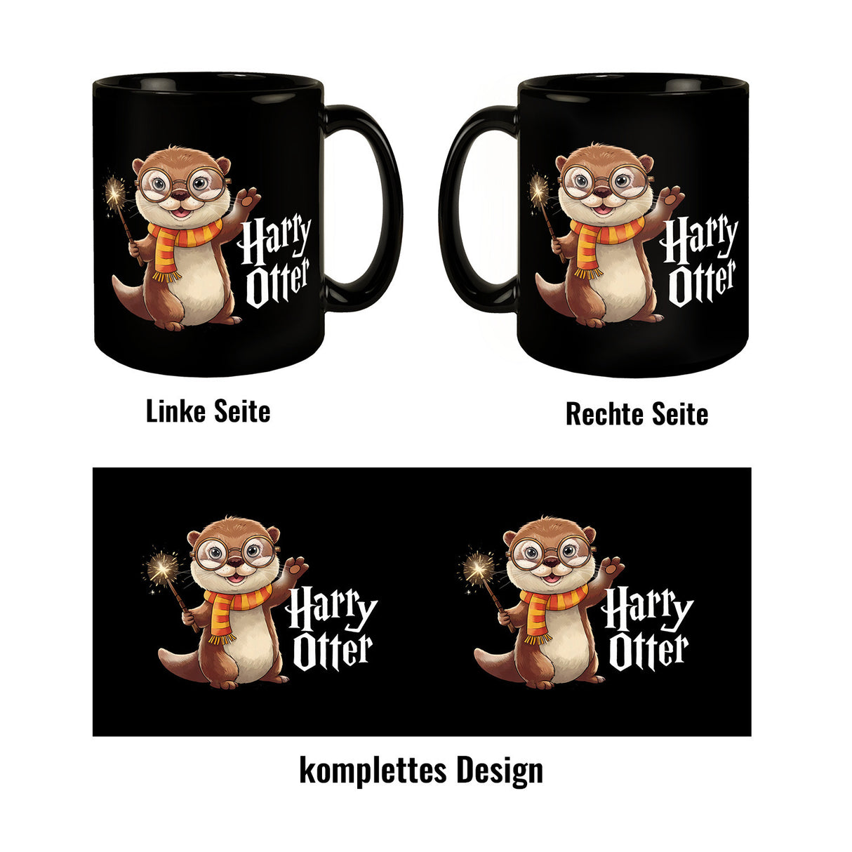 Otter mit Zauberstab - Harry Otter Tasse