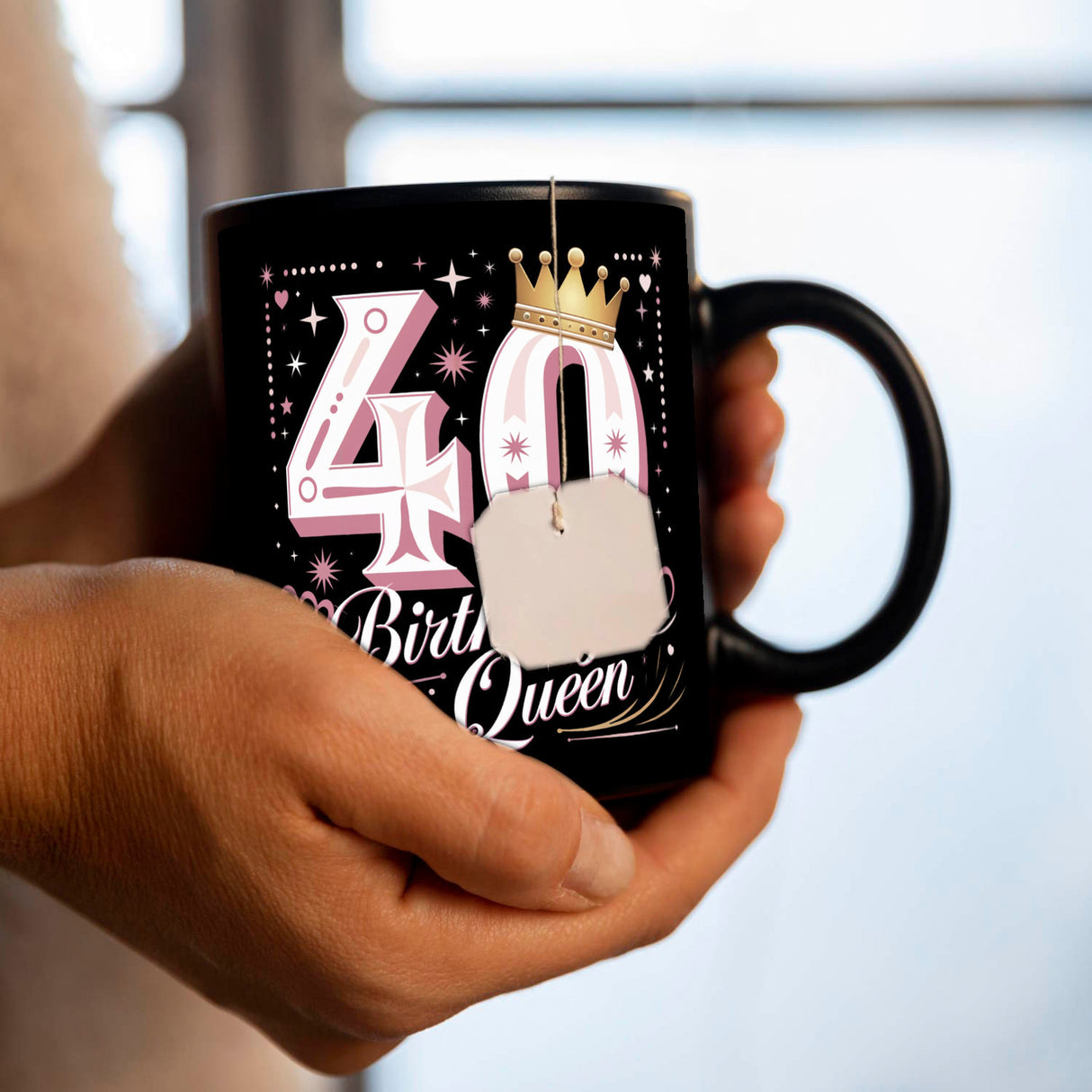 40 mit Krone - Birthday Queen Tasse