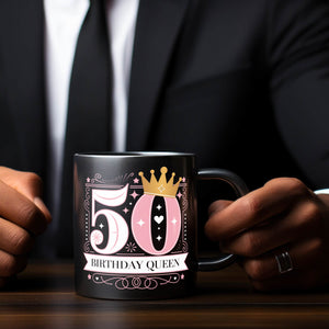 50 mit Krone Tasse - Birthday Queen