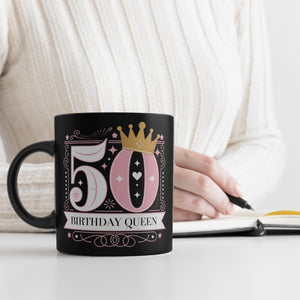 50 mit Krone Tasse - Birthday Queen