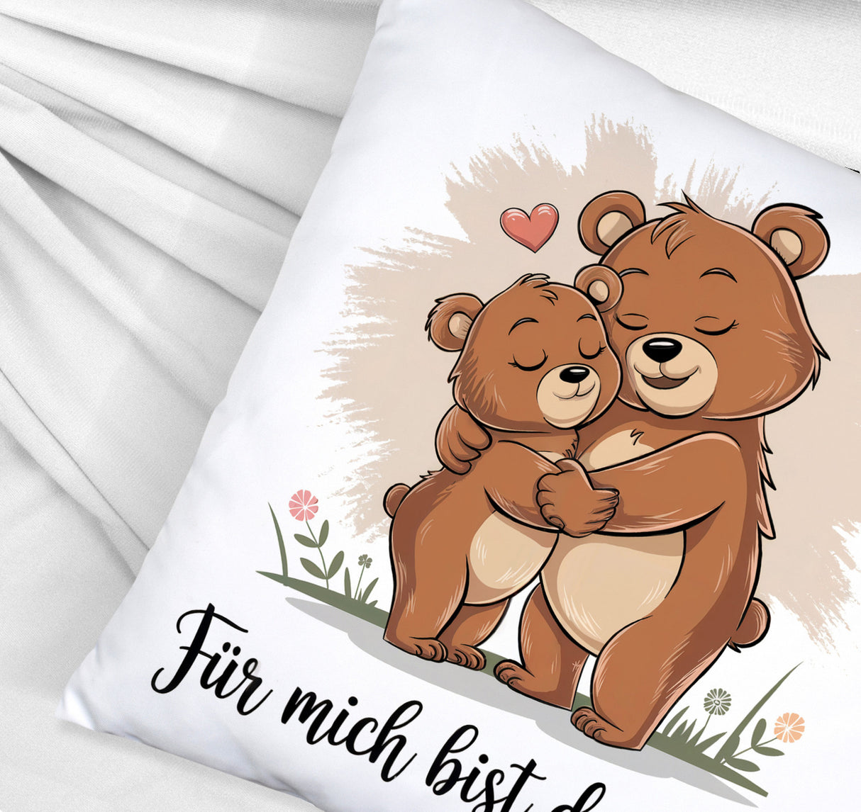 Zwei kuschelnde Bären - Für mich bist du alles Kissen