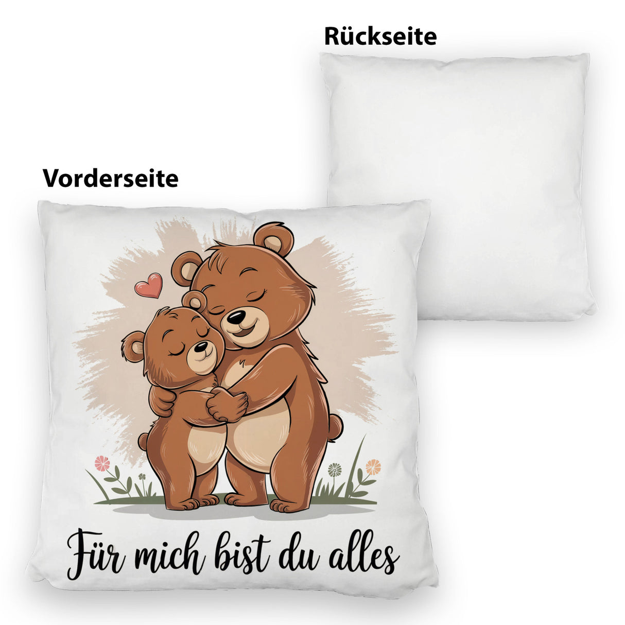 Zwei kuschelnde Bären - Für mich bist du alles Kissen