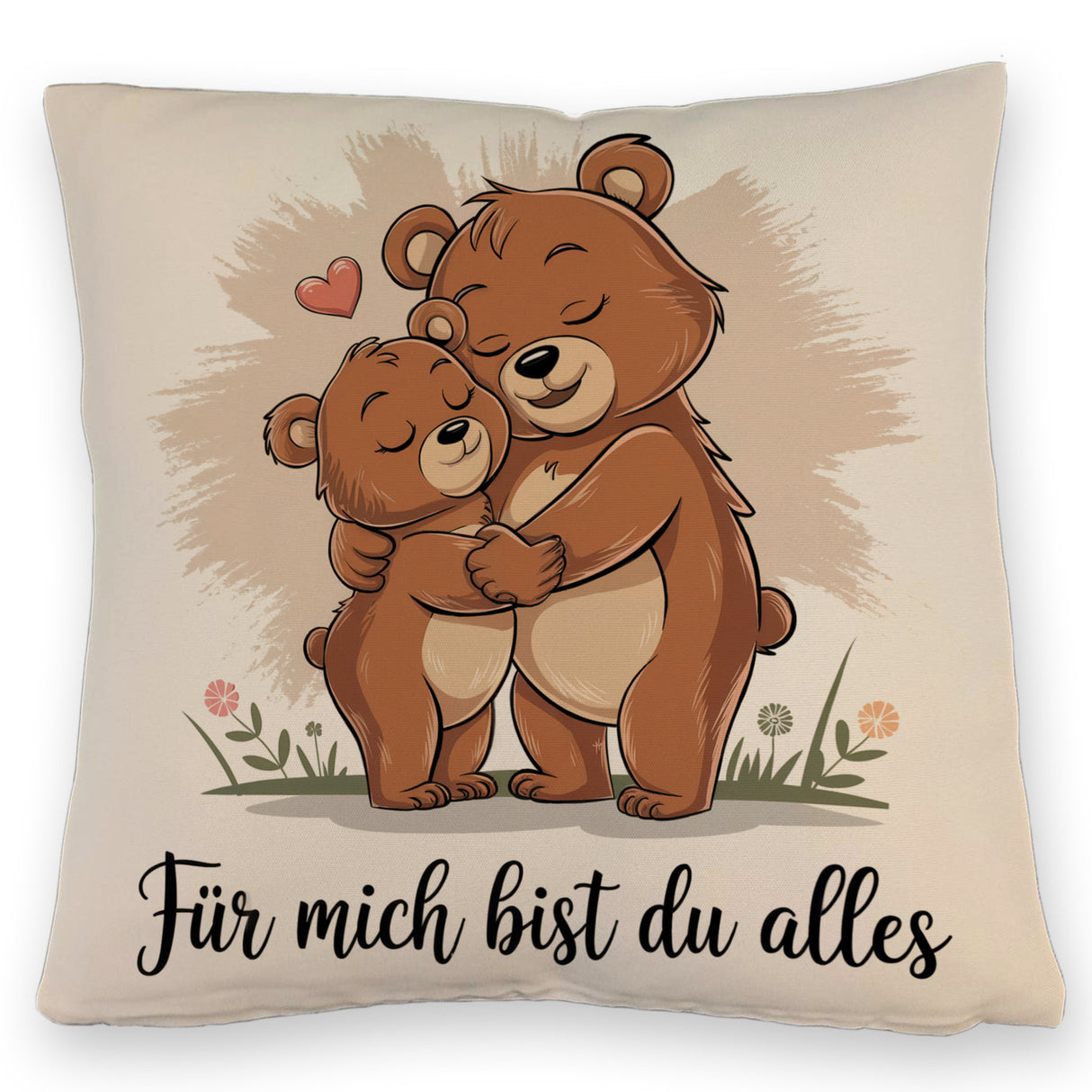 Zwei kuschelnde Bären - Für mich bist du alles Kissen