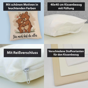 Zwei kuschelnde Bären - Für mich bist du alles Kissen