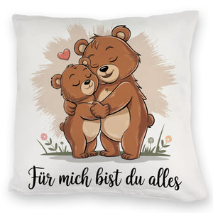 Zwei kuschelnde Bären - Für mich bist du alles Kissen