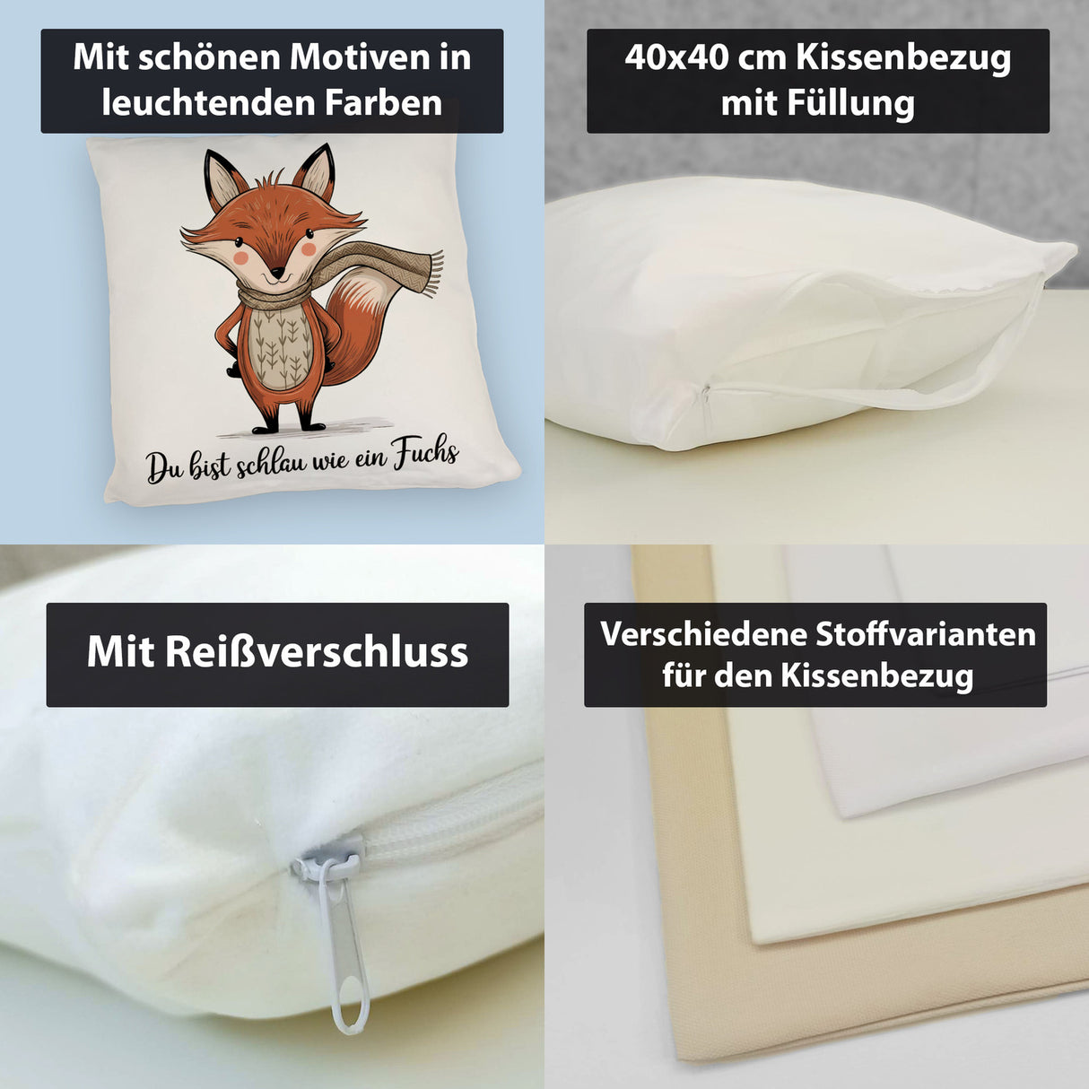 Schlau wie ein Fuchs Kissen