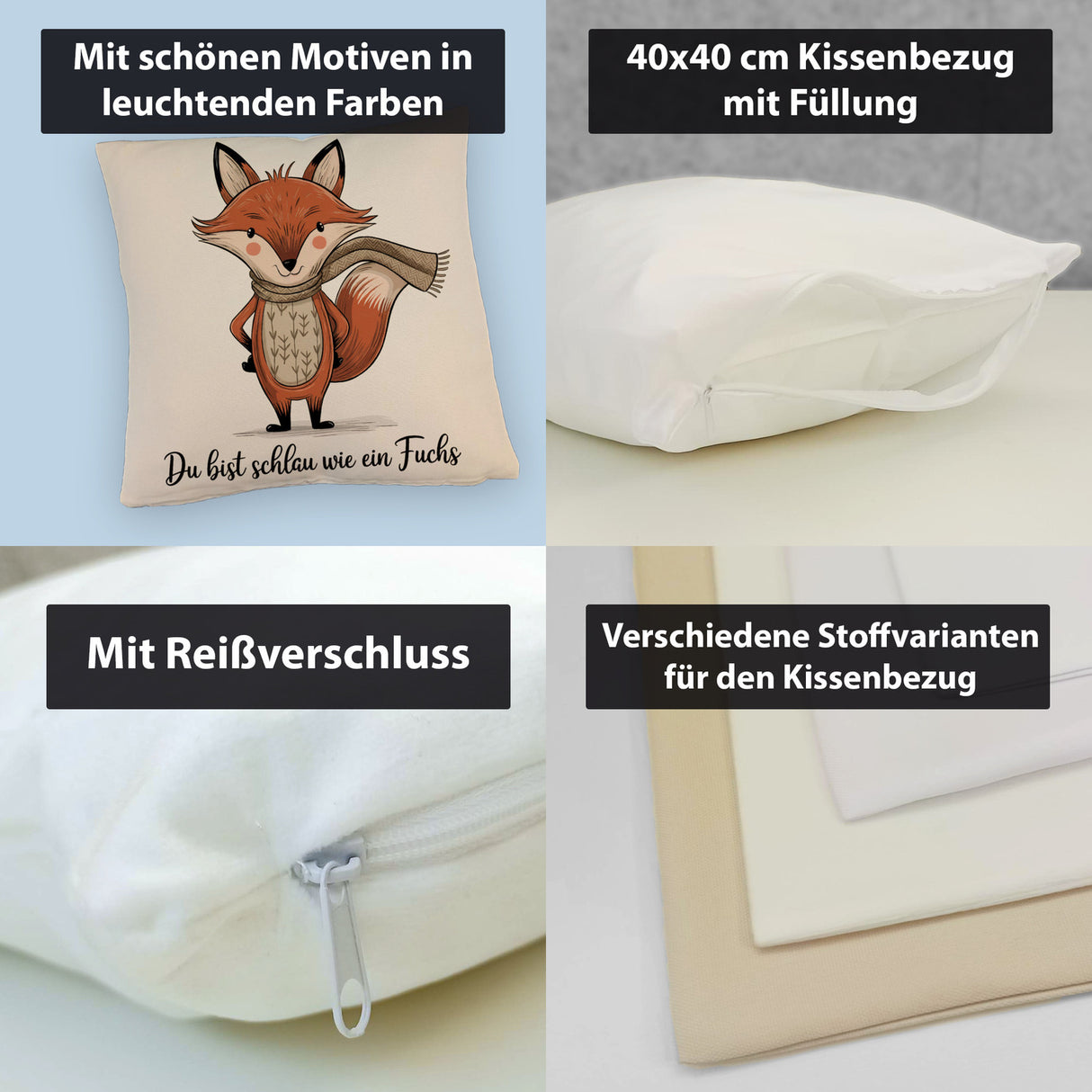 Schlau wie ein Fuchs Kissen