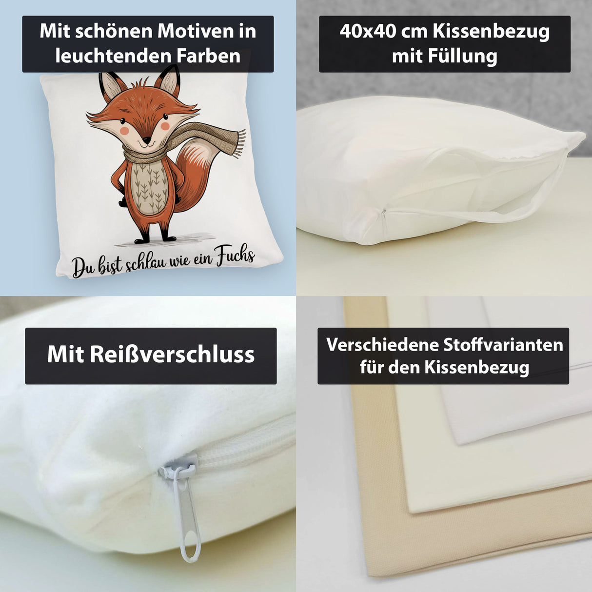 Schlau wie ein Fuchs Kissen