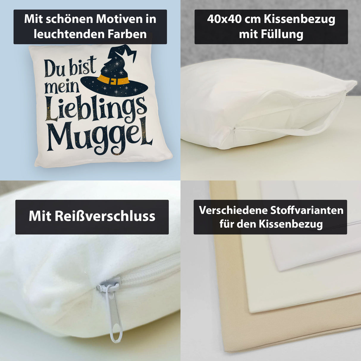 DU BIST MEIN LIEBLINGS MUGGEL Kissen - Lieblingsmensch Geschenk