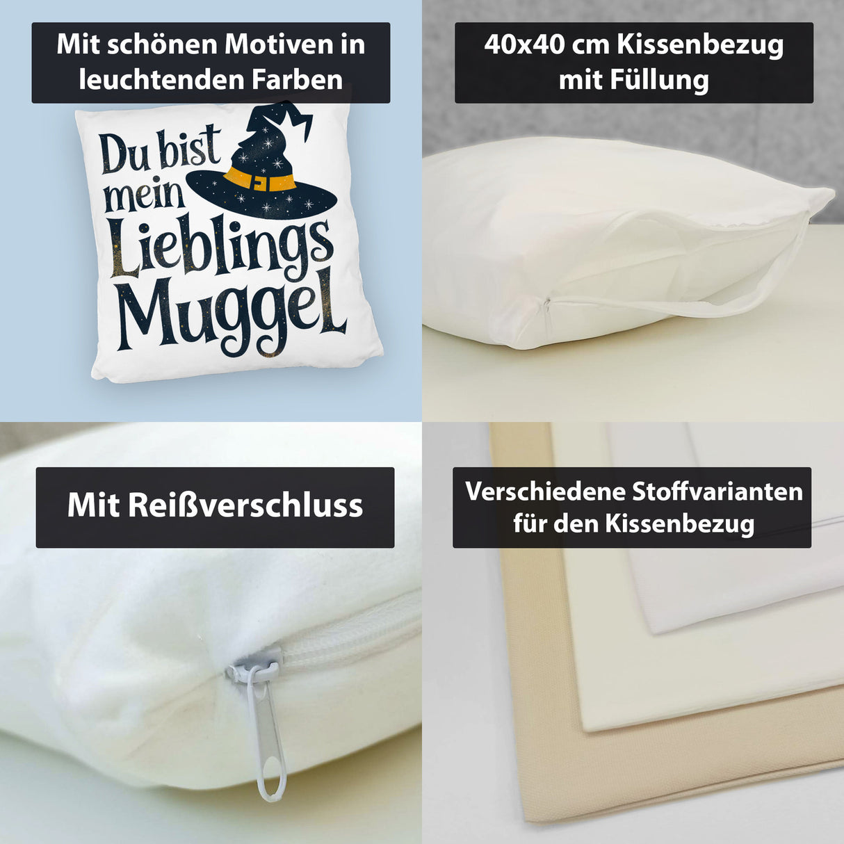 DU BIST MEIN LIEBLINGS MUGGEL Kissen - Lieblingsmensch Geschenk