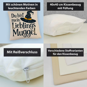 DU BIST MEIN LIEBLINGS MUGGEL Kissen - Lieblingsmensch Geschenk