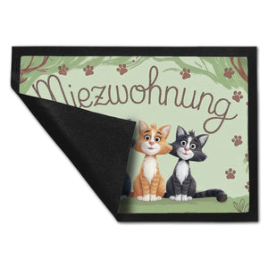 Vier farbige Katzen - Miezwohnung Fußmatte in 35x50 cm