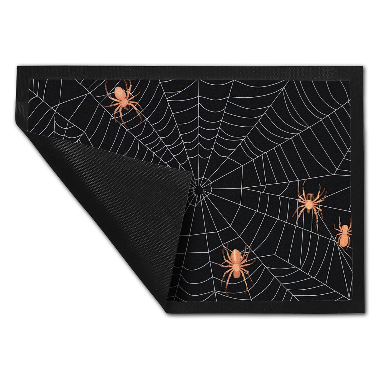 Spinnennetz Fußmatte in 35x50 cm - Gruselige Halloween-Dekoration für den Eingangsbereich