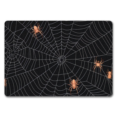 Spinnennetz Fußmatte in 35x50 cm ohne Rand - Gruselige Halloween-Dekoration für den Eingangsbereich