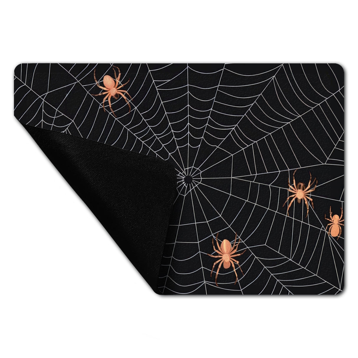 Spinnennetz Fußmatte in 35x50 cm ohne Rand - Gruselige Halloween-Dekoration für den Eingangsbereich