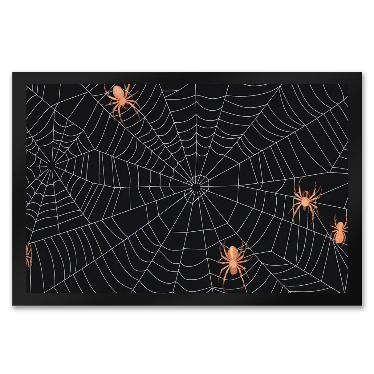 Spinnennetz Fußmatte in 35x50 cm - Gruselige Halloween-Dekoration für den Eingangsbereich