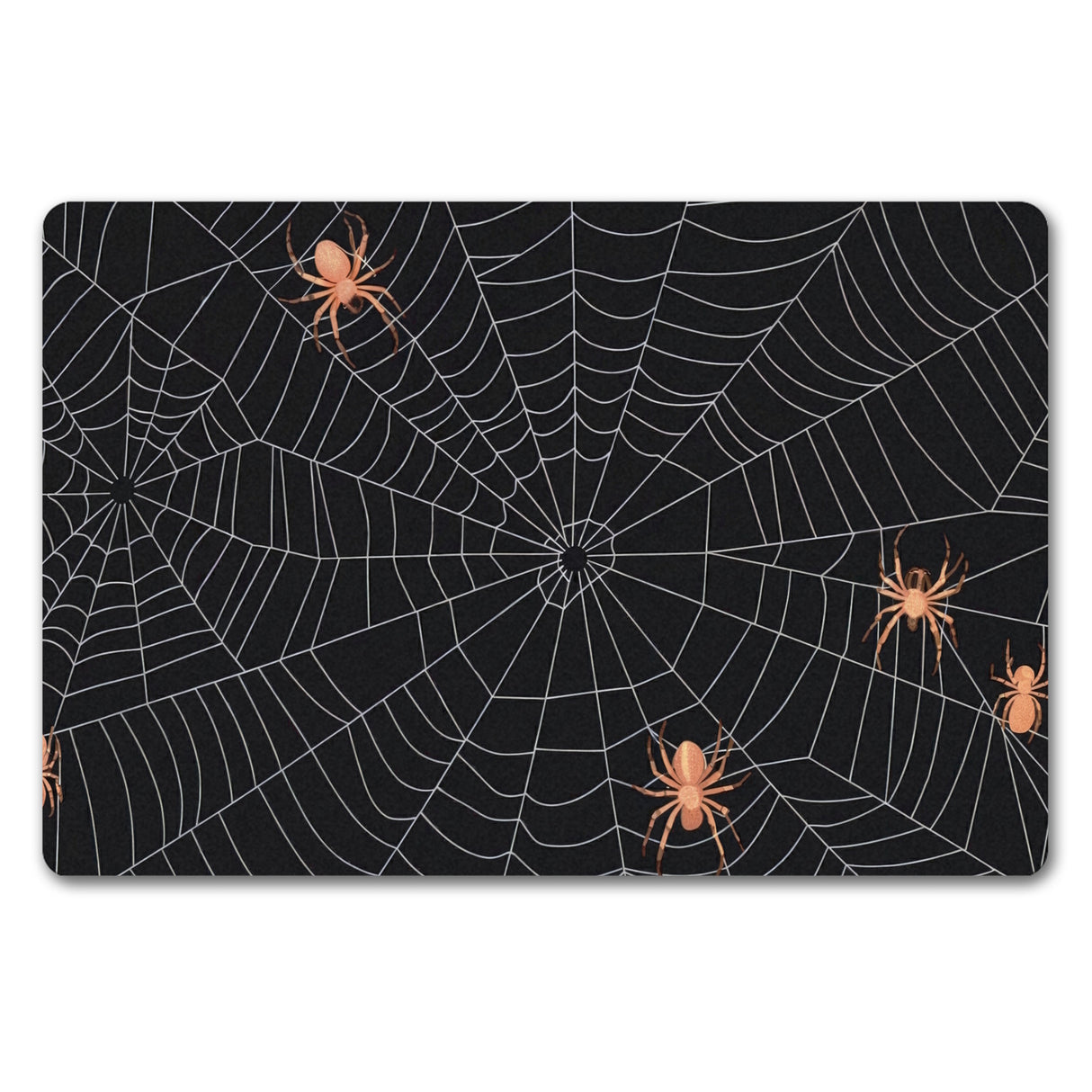 Spinnennetz Fußmatte in 35x50 cm ohne Rand - Gruselige Halloween-Dekoration für den Eingangsbereich