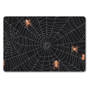 Spinnennetz Fußmatte in 35x50 cm ohne Rand - Gruselige Halloween-Dekoration für den Eingangsbereich