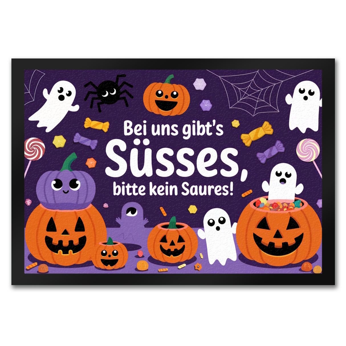 Hier gibts Süßes - Halloween Willkommen Fußmatte in 35x50 cm