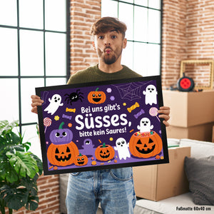 Hier gibts Süßes - Halloween Willkommen Fußmatte in 35x50 cm