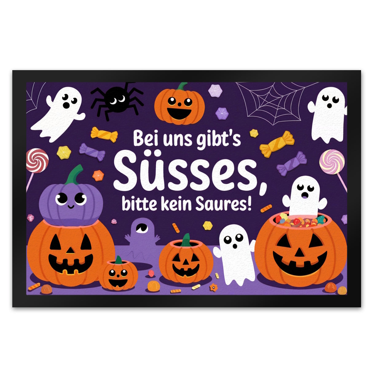 Hier gibts Süßes - Halloween Willkommen Fußmatte in 35x50 cm