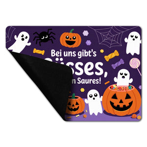 Hier gibts Süßes - Halloween Willkommen Fußmatte in 35x50 cm ohne Rand