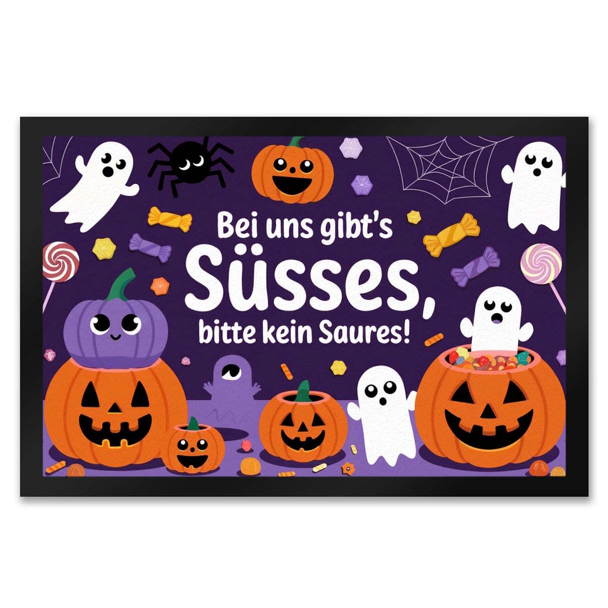 Hier gibts Süßes - Halloween Willkommen Fußmatte in 35x50 cm