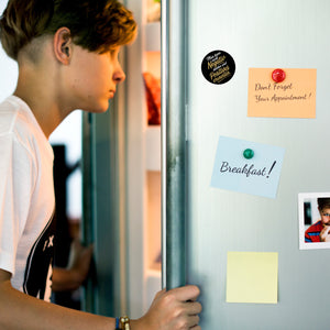 Man kann nicht negativ denken und Positives erwarten Magnet rund