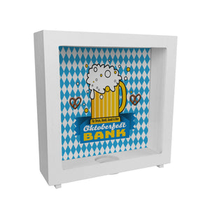 Spardose mit Spruch Oktoberfest Bank Brezn Hendl Bier