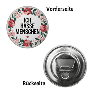 Ich hasse Menschen Blumensprache Magnet