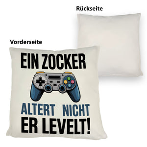 Zocker altert nicht er levelt Controller Kissen