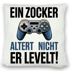 Zocker altert nicht er levelt Controller Kissen