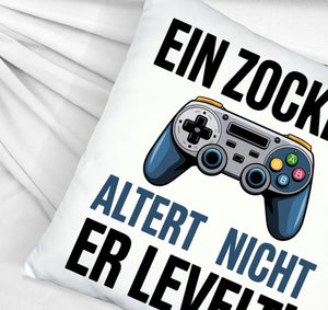 Zocker altert nicht er levelt Controller Kissen