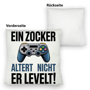 Zocker altert nicht er levelt Controller Kissen