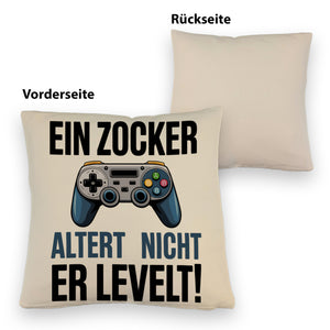 Zocker altert nicht er levelt Controller Kissen