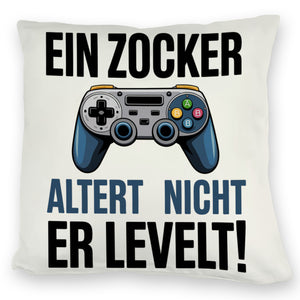 Zocker altert nicht er levelt Controller Kissen