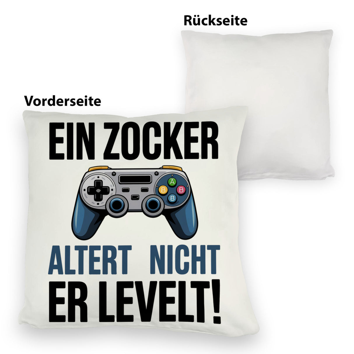 Zocker altert nicht er levelt Controller Kissen